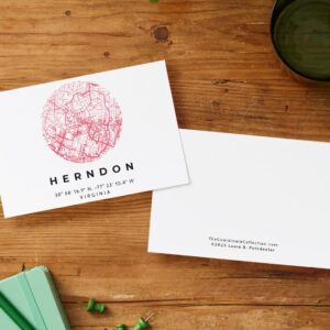 Herndon Coordinates Note Cards (set of 5)